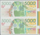 Belgium / Belgien: Nationale Bank Van Belgie 3 Uncut Pairs With Progressive Proofs For The 5000 Fran - Other & Unclassified