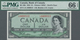 Canada: Bank Of Canada Pair With 1 Dollar 1954 "Devil's Face" P.29b PMG 66 Gem Uncirculated EPQ And - Kanada