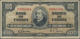 Canada: 100 Dollars 1937, P.64b, Small Margin Split, Some Folds And Lightly Toned Paper. Condition: - Canada