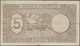 Djibouti / Dschibuti: Banque De L'Indochine 5 Francs ND(1945), P.14, Still Strong Paper With A Few M - Djibouti