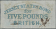 Jersey: The States Of The Island Of Jersey 5 Pounds 1840, P.A1a Issued Note With Serial Number 1389 - Autres & Non Classés