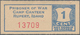 United States Of America: POW Camp Canteen Rupert. Idaho Set With 3 Vouchers 1, 10 And 25 Cents ND(1 - Sonstige & Ohne Zuordnung