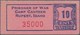 United States Of America: POW Camp Canteen Rupert. Idaho Set With 3 Vouchers 1, 10 And 25 Cents ND(1 - Other & Unclassified