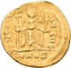 Phocas (602 - 610): Solidus (Gold) Ca. 606, Constantinopel. Brustbild Mit Spitzbart Von Vorne, DN FO - Byzantinische Münzen