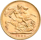 Delcampe - Australien - Anlagegold: Lot 4 Goldmünzen: 1 X ½ Sovereign 1915 S; 3 X 1 Sovereign 1866, 1885 S, 189 - Sonstige & Ohne Zuordnung