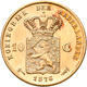 Niederlande - Anlagegold: Lot 4 Goldmünzen: 10 Gulden 1876 (2x), 1917 Und 1932. Jede Münze Wiegt 6,7 - Monnaies D'or Et D'argent