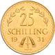 Österreich - Anlagegold: 1. Republik Bis 1945: 25 Schilling 1931, Edelweiss, KM# 2841, Friedberg 521 - Autriche