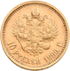 Russland - Anlagegold: Nikolaus II. 1894-1917: Lot 4 Goldmünzen: 5 Rubel 1899; 7,5 Rubel 1897; 10 Ru - Russie