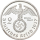 Drittes Reich: 2 Reichsmark 1937 F. Hindenburg Mit Hakenkreuz, Jaeger 366. Zaponiert, Polierte Platt - Andere & Zonder Classificatie