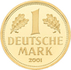 Bundesrepublik Deutschland 1948-2001 - Goldmünzen: Goldmark 2001 J (Hamburg), Jaeger 481, In Origina - Autres & Non Classés