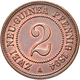 Deutsch-Neuguinea: Lot 2 Stück: 2 Neu-Guinea Pfennig 1894 A, Jaeger 702, Zaponiert, Vorzüglich. - Nouvelle Guinée Allemande