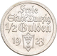 Danzig: ½ Gulden 1923. Jaeger D6. 2,48 G. Silber. Vorzüglich. - Other & Unclassified