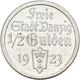 Danzig: Typensammlung Danzig, Dabei: 10 Pfennig 1920 Eisen; 8-Münzen-Set 1923 (1 Pf. - 5 Gulden); 6- - Autres & Non Classés