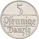 Delcampe - Danzig: Typensammlung Danzig, Dabei: 10 Pfennig 1920 Eisen; 8-Münzen-Set 1923 (1 Pf. - 5 Gulden); 6- - Autres & Non Classés