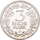 Proben & Verprägungen: Weimarer Republik 1918-1933: Probeprägung In Silber; 3 Reichsmark 1932 F. Sch - Autres & Non Classés