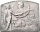 Medaillen Alle Welt: Argentinien: Bronzeplakette 1917, Versilbert Von Constante Rossi, Auf Den 50. G - Non Classés
