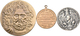 Medaillen Alle Welt: Rumänien: Kleines Lot 3 Medaillen 1913: Donauübergang Corabia, Randpunze S, 14, - Non Classés