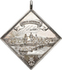 Medaillen Deutschland: Mainz: Klippenförmige Silbermedaille 1887, Auf Das 25-jährige Jubiläum Der Sc - Autres & Non Classés