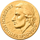 Medaillen Deutschland - Personen: Schiller, Friedrich Von 1759-1805: Goldmedaille 1959, Stempel Von - Autres & Non Classés