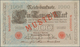 Deutschland - Deutsches Reich Bis 1945: 1000 Mark 1910 MUSTER Udr. Buchstabe "M", Ro.45cM Mit KN 000 - Sonstige & Ohne Zuordnung