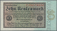 Deutschland - Deutsches Reich Bis 1945: 10 Rentenmark 1923 MUSTER, Ro.157M, Mit Dreifacher Perforati - Other & Unclassified
