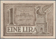 Deutschland - Nebengebiete Deutsches Reich: Sparkasse Laibach 1 Lira 1944, Ro.618, Minimal Bestoßene - Other & Unclassified