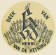 Ex Libris Henri Van De Heyning - Jef Leysen - Ex-libris