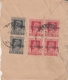 Pakistan 1947's  Peshawar SERVIVE Machine Overprints  6 Stamps On Partial Cover  #  24444  D Indien Inde - Pakistan