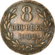 Monnaie, Guernsey, 8 Doubles, 1902, Heaton, Birmingham, TB, Bronze, KM:7 - Guernsey