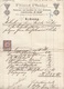 Rechnung 1914 Der Fa.Franz Pfeifer, Leichenbestattung, 10 Heller Stempelmarke, Dokument Gefaltet, Starke Gebrauchsspuren - Documenti Storici