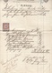 Rechnung 1914 Der Fa.Franz Pfeifer, Leichenbestattung, 10 Heller Stempelmarke, Dokument Gefaltet, Starke Gebrauchsspuren - Historische Dokumente