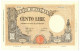 100 LIRE BARBETTI GRANDE B GIALLO TESTINA FASCIO 09/12/1942 SPL+ - Regno D'Italia – Other