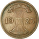 Monnaie, Allemagne, République De Weimar, 2 Rentenpfennig, 1923, Karlsruhe - 2 Rentenpfennig & 2 Reichspfennig