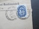 Russland 1893 Firmenbrief Der Gesellschaft Der Rigaer Eisengiesserei Und Maschinenfabrik Vom. Felser & Co Post Deuben - Storia Postale