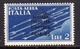 ITALY ITALIA 1945 CLN IMPERIA LIBERATA POSTA AEREA AIR MAIL MONUMENTI DISTRUTTI LIRE 2 MNH FIRMATO SIGNED - National Liberation Committee (CLN)