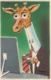 AK - Giraffe Im Büro - Mit Wackelaugen - 1960 - Humor