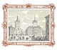 Porceleinkaart  -  Grand' Place  (bruin) - Courtrai - Kortrijk  - 13x11 Cm - Kortrijk