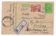 1955 YUGOSLAVIA, SERBIA, BELGRADE LOCAL, REGISTERED, USED STATIONERY CARD - Postal Stationery