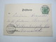 BELZIG , Seltene Karte Um 1899 Mit Marke + Stempel - Belzig