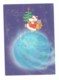 02413 Soviet Russia USSR Santa Claus Ded Moroz Christmas Tree Red Star Globe Earth Postman - Anno Nuovo