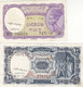 EGYPT 5 10 PT. PIASTRES 1952 P-174a 175a SIG/Kaissony Water Mrk PYRAMIDS SET VF - Egypt