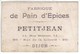 21 Dijon - Rare C.D.V. Fabrique De Pain D'épices - Petitjean - 11 Rue Bossuet Et  30 Rue De La Liberté - Dijon