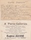 6 CPA:PARIS (75) PUBLICITÉ "À PARIS GALERIES" EUGÈNE MASSE,BOUQUINISTES,AU BON MARCHÉ MAISON A.BOUCICAUT,UN BONJOUR - Autres & Non Classés