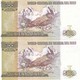 PAREJA CORRELATIVA DE PERU DE 500 INTIS DEL AÑO 1987 (BANKNOTE) SIN CIRCULAR-UNCIRCULATED - Peru