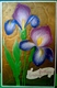 CPA FLEURS ,gaufrée , 2 IRIS Sur FOND Doré , BLUE PURPLE IRISE FLOWERS Golden Back Embossed OLD PC - Blumen