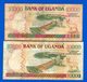 Ouganda  2  Billets   De  10 000 Shillings - Ouganda
