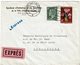 LCTN59/ALS 2BB - LUXEMBOURG LETTRE EXPRES ESCH SUR ALZETTE / STRASBOURG 19/5/1956 TRANSIT PAR LONGWY/NANCY THEME MUSIQUE - Storia Postale