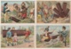 Lot De 4 CHROMOS Chocolat SUCHARD  +/- 1891 Serie 23 Gnomes Indiens Trade Card Dwarfs  Indians - Suchard