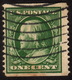 1910 US, 1c Stamp, Catalog Value 140$, Used, Benjamin Franklin, Sc 387, Mi 178G, Rare - Usati