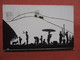 Village  Scene Mission To Central Africa -----   Ref 3837 - Silhouette - Scissor-type